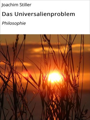 cover image of Das Universalienproblem